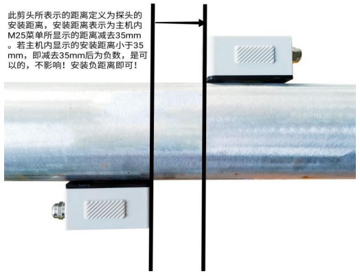 外置液氨流量計安裝距離示意圖